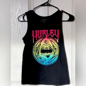 Hurley tank top for boys - black Hurley tank with shark size medium